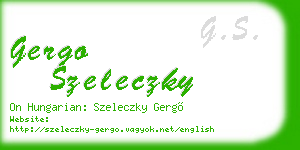 gergo szeleczky business card